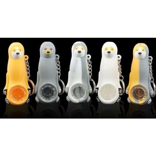 Silicone Smoking Pipe with glass bowl bear Design spoon pipe Smoking Pipe with Cap Bowl unbreakable Cigarette