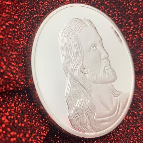 Jesus Christ Silver Plated Commemorative Coin Collectible Gift Bit coins Historical Memorabilia European Style Decorative