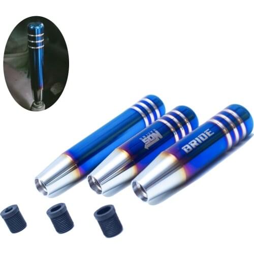 Burnt Blue Car Gear Shift Knob Shifter Manual Shifting Head 13CM 18CM Shift Lever Universal