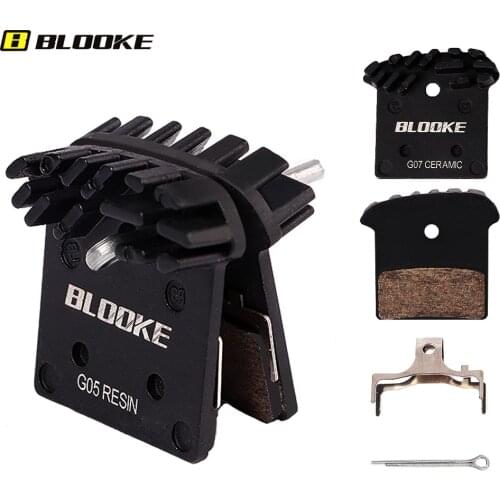 BLOOK MTB Bicycle Disc Brake Pad With Cooling Mountain Bike Hydraulic Caliper Heat Dissipation Semi Metal Resin Bike Accessories