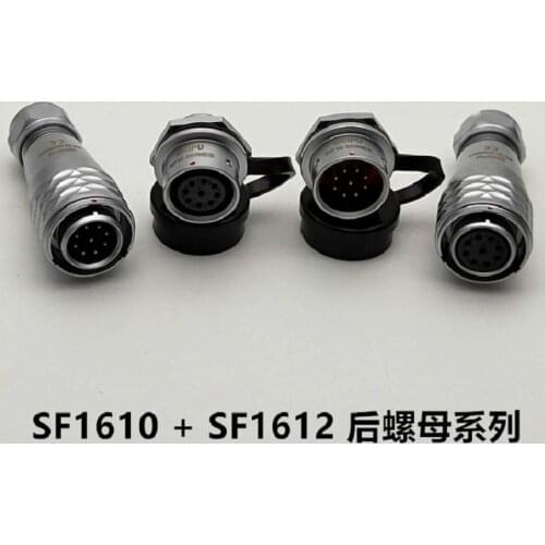 Waterproof aviation plug rear nut socket SF1610 + SF1612 2-10 core IP67