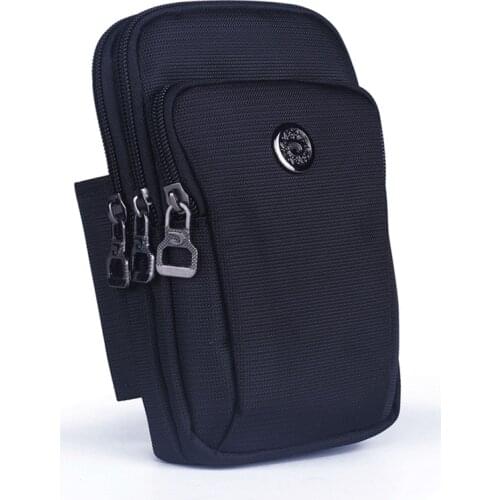 High Quality Waterproof Nylon Unisex Fanny Pack Cell Mobile Phone Case Purse Small Cross body Shoulder Belt Waist Pack Hook Bag