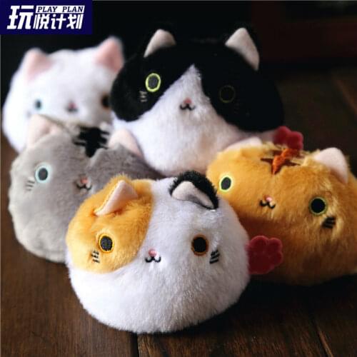 6 pcs/set SAN-X toys anime Kutusita Nyanko cat plush doll toys Kawaii mini Boots cat free shipping