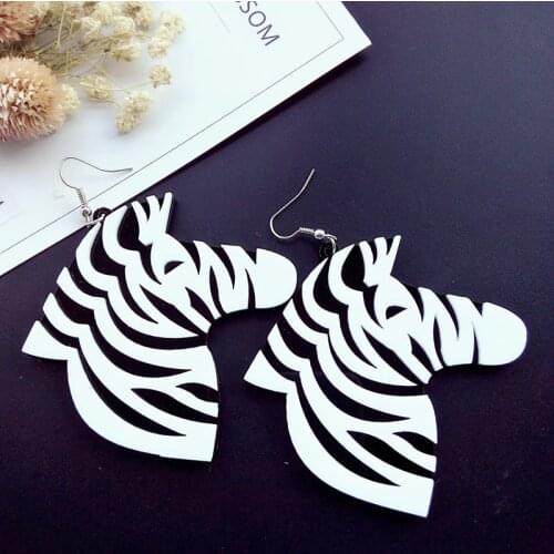 New Punk Hippo Acrylic Drop Earrings For Women Girls Animals Big Long Dangle Earrings Fashion Party Jewelry Accessories Gifts