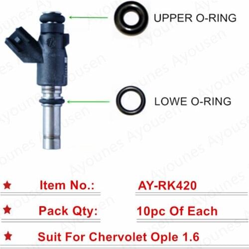 Free Shipping 10sets/20Pcs Top Quality Free shipping Fuel Injector Repair Kits Rubber Orings For Chevrolet AVEO AVEO5 1.6L