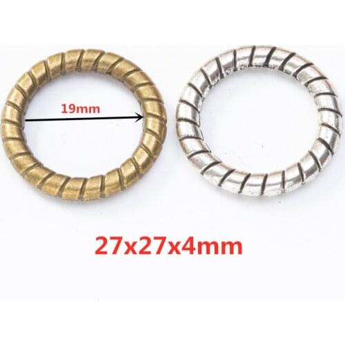 10 retro metal zinc alloy circle pendants DIY handmade jewelry necklace making 8330