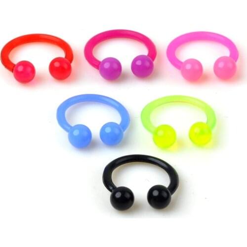 10Pcs/lot Flexible Lip Tongue Eyebrow Navel Belly NIPPLE Pierce Ball Studs Tragus Piercing Body Jewelry Wholesale Cheap