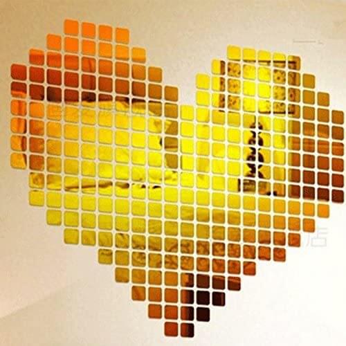 2*2cm 100PCS Design Mirror Wall Sticker Vinyl Art Decal For Home Office