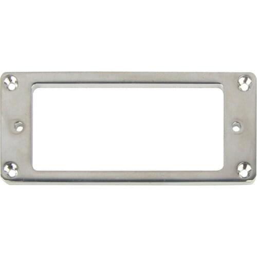 FLEOR 2Pcs Chrome Metal Neck Pickup Flat Humbucker Frame Mounting Ring for LP Style Guitar