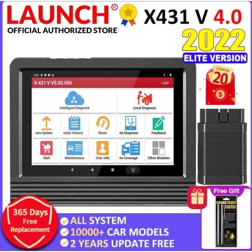 2021 Newest LAUNCH X431 V PRO 4.0 OBD2 Diagnostic Scanner Automotive OBD Code Reader Professional Car Scan Tool PK X431 PRO MINI
