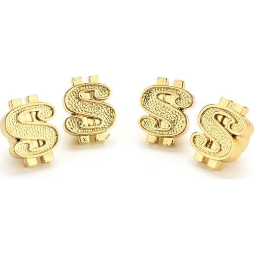 4Pcs Universal Gold Dollar Car Truck Bicycle Tire Air Valve Stem Cover Caps Wheel Rims Accessories Motorcycle Valve Caps