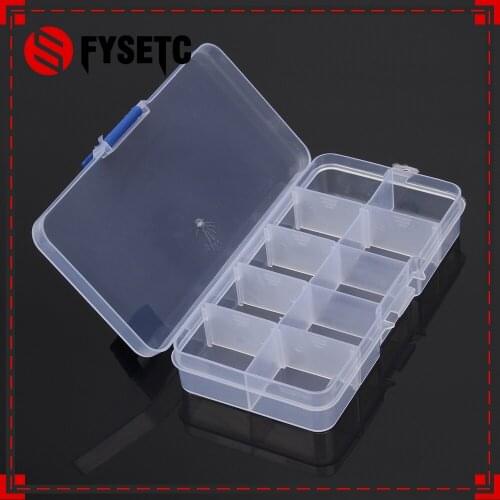 Raspberry Pi Accessories Tool Container Case 10 Grid Compartment Plastic Storage Box for Development Board Parts Orange Pi Part