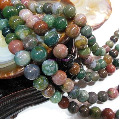 Free Shipping 140pcs/Lot 8MM Round Indian Waterweeds Stone stone Beads,Loose stone Beads,Fit Bracelet & DIY ,RSB-378