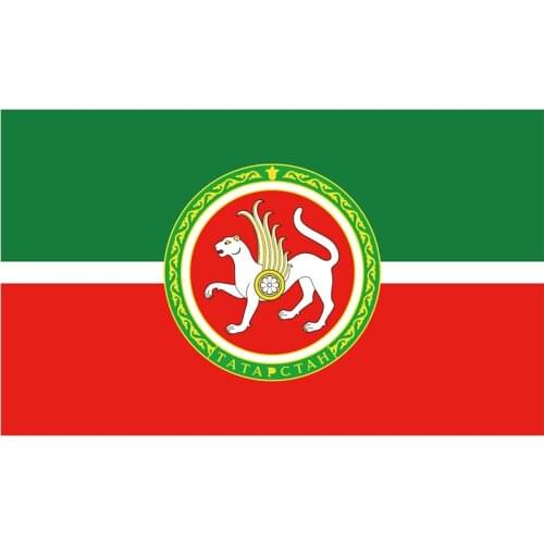 Free Shipping xvggdg flag Republic of Tatarstan with Coat of Arms Flag banner 3x5 FT 100D Polyester custom printed flag