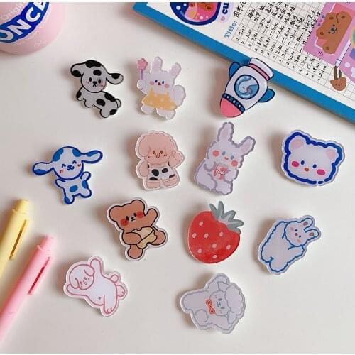 New Trend Childrens Clothing Brooch Cute Cartoon Animals Fruits School Bag Pin Pendant Badge Fashion Jewelry Bag Accessories