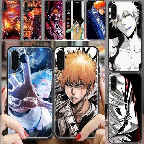 Bleach Ichigo Kurosaki Anime Phone case For Samsung Galaxy A 3 5 7 8 10 20 21 30 40 50 51 70 71 E S 2016 2018 4G black art back