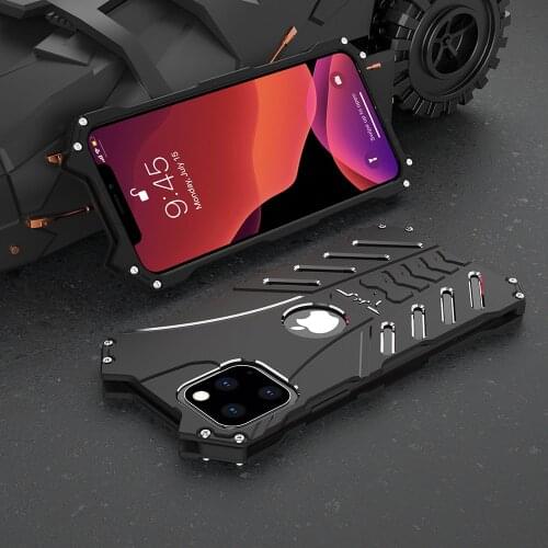 R-just Case For Iphone 12 11 Pro Max Case Armor Heavy Duty Metal Aluminum Cover For Iphone 6s 6 7 8 Plus X Xr Xs Max