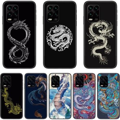 Chinese dragon Phone Case For xiaomi Redmi Note 9S 8 7 6 5 A Pro T Anime Black Cover Silicone Back Pretty senior