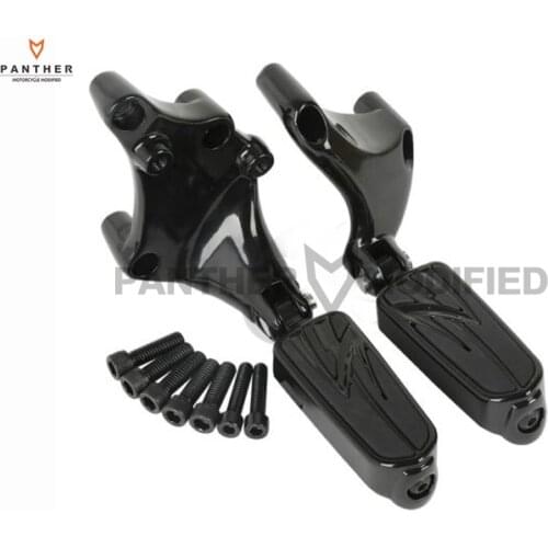 Black Motorcycle Foot pegs Mounting Brackets Moto Foot Rest Pedal case for Harley 883 1200 XL Sporster 2014 2015 2016 2017