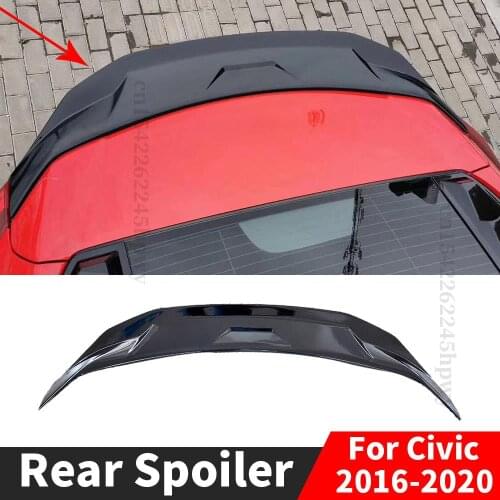 Air Deflector Splitter Diffuser Roof Rear Spoiler Wing Body Kit Decoration Trim Styling For Honda Civic 2016 2017 2018 2019 2020