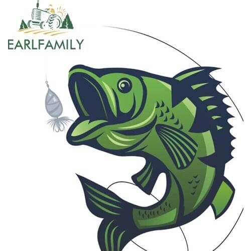 EARLFAMILY 13cm x 11cm For Fly Fishing RV Car Stickers Motorcycle Decal Anime Car Assessoires Sticker Personality Decoration