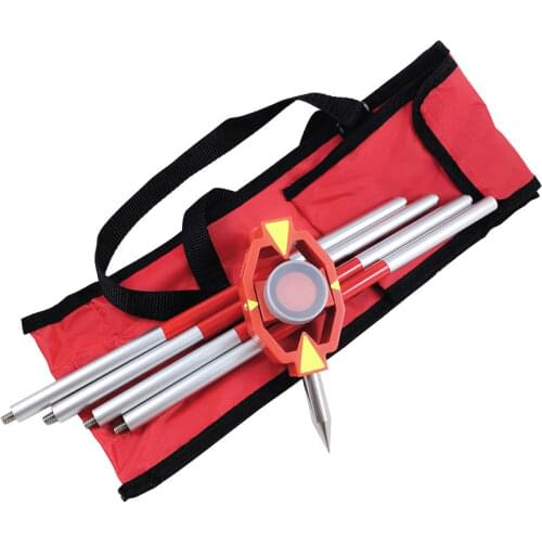 BRAND NEW SALE MINI PRISM W/4 POLES +17.5mm FOR LEICA TOTAL STATIONS MINI PRISM SURVEYING INSTRUMENT Free shipping mini prism