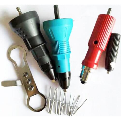Electric Rivet Nut Gun Riveting Tool Cordless Riveting Drill Adaptor Insert Nut Tool Riveting Drill Adapter 2.4mm-4.8mm