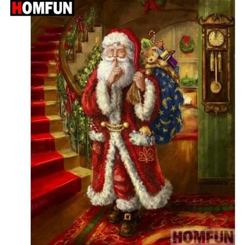 HOMFUN Full Square/Round Drill 5D DIY Diamond Painting "Santa Claus" Embroidery Cross Stitch 5D Home Decor Gift A17936