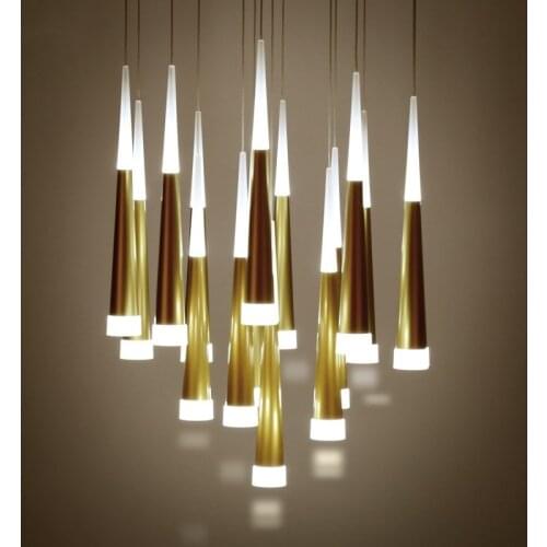 Conical Pendant Light LED 7W Dimmable 220V Indoor Meteor Shower Lamp Ceiling Downlight 110V Bar Restaurant Lighting