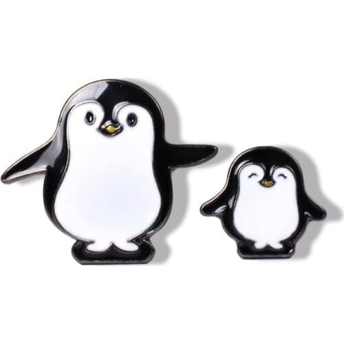 Timlee X125 Cartoon Penguin Cute Metal Brooch Pins Button Pins Gift Wholesale