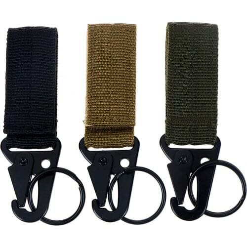 Molle Attach Belt Clip Webbing Backpack Strap Quickdraw Clasp Outdoor Carabiner Camp Water Bottle Hanger Tactical Holder Hook