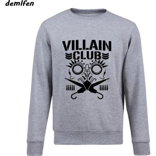 The Villain Club Marty Scurll The Bullet Club Elite Cool Sweatshirt Men Fleece pullover Hoodie Hip Hop Coat Tops Streetwear