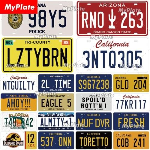 [MyPlate] Movie Licenses Plate Metal Sign Vintage Plaque Tin Sign Man Cave Decoration Bar Sign Garage Sign Club Poster