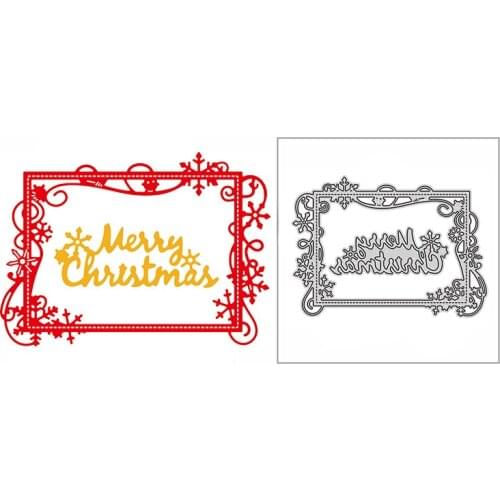 New Christmas Snowflakes Frame Craft Embossing Mold 2021 Metal Cutting Dies for DIY Decorative Scrapbooking Album Card Making