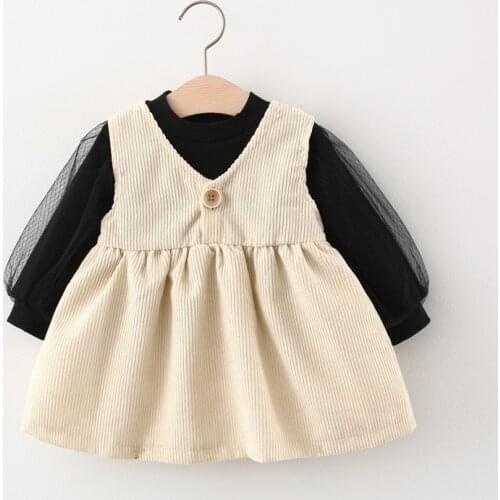 Baby Girls Clothing Sets Newborn kids Cotton Overalls Bib Dress Suit Toddler Clothes Outfit For Girl 2pcs Child Infant Wear 9M