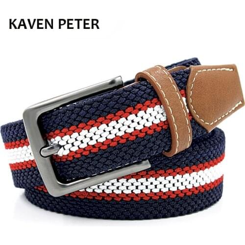Braided Woven Elastic Stretch Belt 1-3/8'' Wide Hot Sales Elastic Belt With Man Style From Factory Direct Sales Free Shipping
