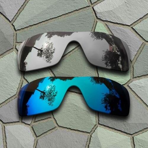 Chrome&Sky Blue Sunglasses Polarized Replacement Lenses for Oakley Batwolf