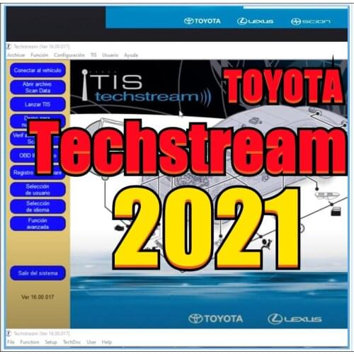 Techstream 02/2021 OBD2 Toyota Lexus TIS V16.00.017 Software