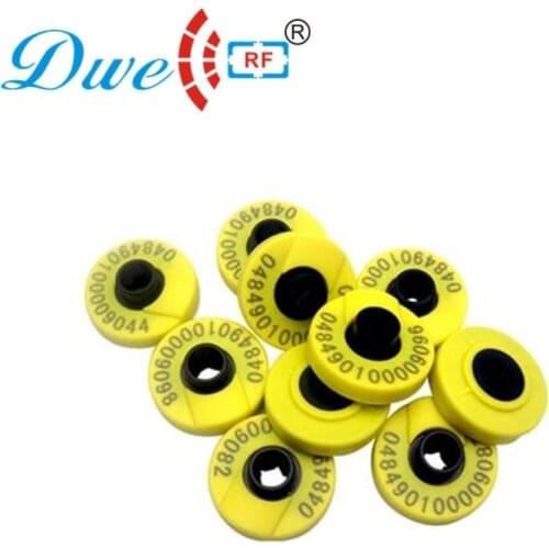 DWE CC RF ID Card 10 sets per lot 134.2khz long range em4305 fdx-b rfid chip animal ear tag tracking chip tags for pets animals