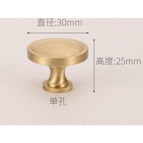 Nordic Modern Light Luxury Simple Solid Brass Pure Copper Handle Drawer Wardrobe Handle Cabinet Door Handle