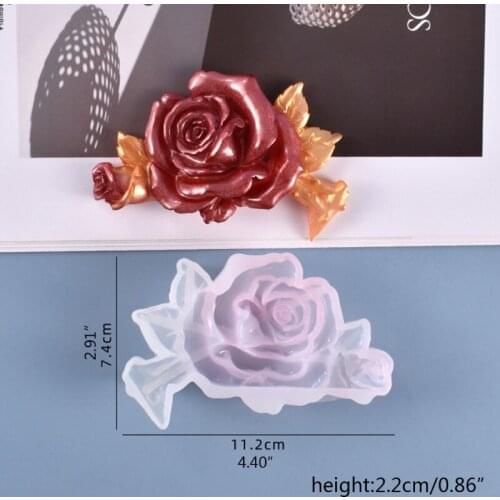 DIY Crystal Epoxy Resin Mold Rose flower Ornaments Decorations Silicone Mould 13MD