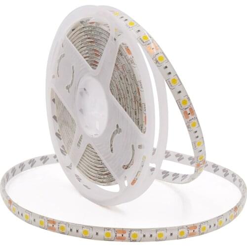 SMD 5050 LED Strip DC 12V 60LEDs/m IP21 IP65 Flexible LED Light Warm White /White/RGB LED Strip 5m/lot