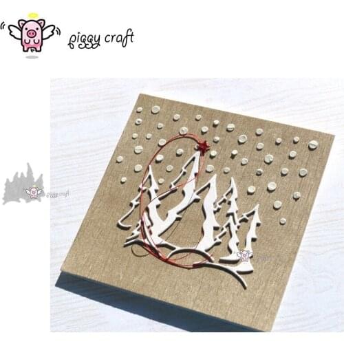 Piggy Craft metal cutting dies cut die mold Christmas tree decoration Scrapbook paper craft knife mould blade punch stencils die