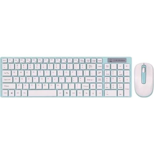 2.4Ghz Wireless Keyboard and Mouse Combination Ultra-Thin 104-Key Keyboard, Suitable for Notebook Desktop Computers