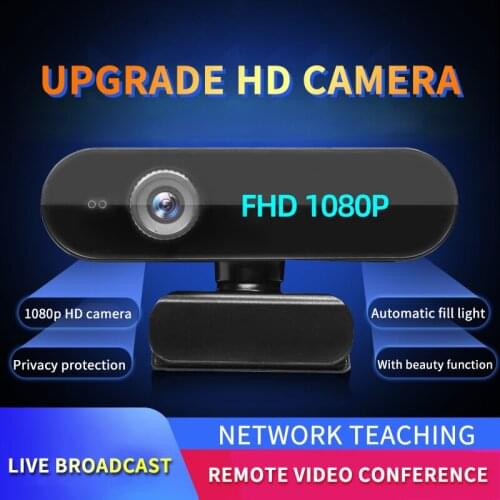 Webcam HD 1080P Computer PC Desktops WebCamera With Microphone Rotatable Cameras for Live Video Conference Work Blogger Youtube
