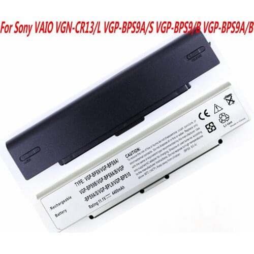 High Quality 11.1V VGP-BPL9 VGP-BPS9/S Laptop Battery For Sony VAIO VGN-CR13/L VGP-BPS9A/S VGP-BPS9/B VGP-BPS9A/B