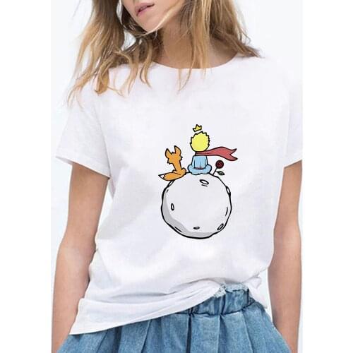 Streetwear Beautiful Retro Pretty Vestidos Cute Pop Harajuku Hip Hop Hipster T shirt Little Prince Art Printing Female T-shirt
