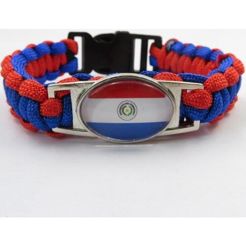 Love paraguay bracelet love paraguay country bracelet & bangles man and woman rope bracelets paraguay flag bangles