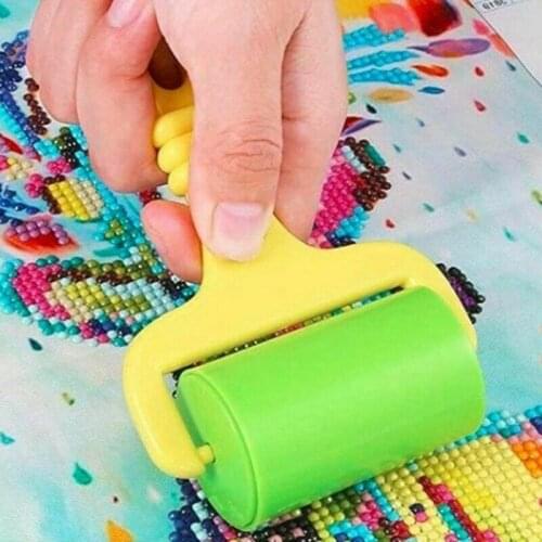 1Pc Diamond Painting Cross Stitch Tool Diamond Painting Plastic Roller Rolling Tool Diamond Painting Accessories Random Color