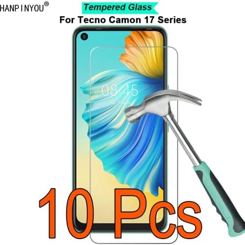 10 Pcs/Lot For Tecno Camon 17 Pro Premier 9H Hardness 2.5D Toughened Tempered Glass Film Screen Protector Protect Guard